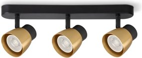 Brilagi - LED RGBW dimmelhető spotlámpa NUGGET 3xGU10/4,8W/230V fekete/arany