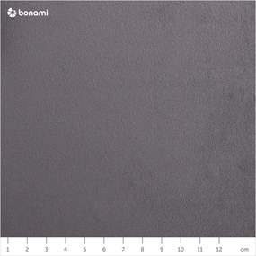 Sötétszürke kárpitozott ágyneműtartós franciaágy ágyráccsal 140x200 cm Casey – Mazzini Beds