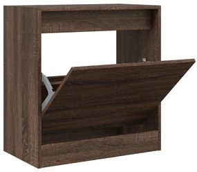 barna tölgyszínű szerelt fa cipősszekrény 60 x 34 x 63,5 cm