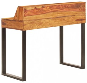 tömör kelet-indiai rózsafa és acél asztal 110 x 50 x 94 cm