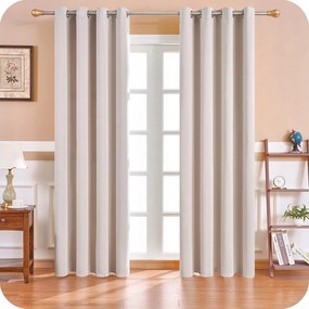 Hőszigetelő Sötétítő Függöny 140x225 CM Áttetsző Bézs 2 Db