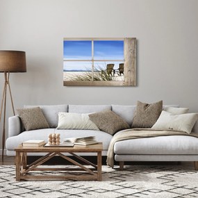 Kép - A strandra néző ablak (90x60 cm)
