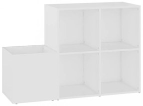 fehér szerelt fa előszobai cipősszekrény 105 x 35,5 x 70 cm
