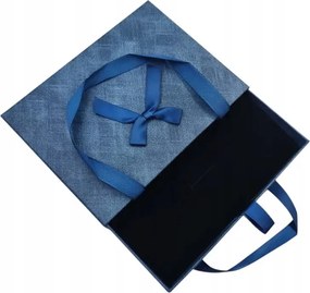 Elegáns kék velúr ékszer díszdoboz BS003406