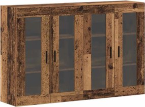 vidaXL Fali Szekrények 2 pcs Régi fa 69,5 x 34 x 90 cm Faanyag