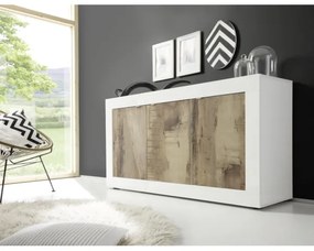 Komód NERILA fehér/barna