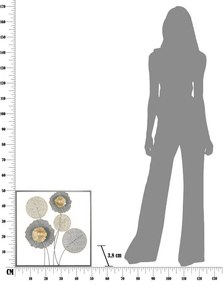 Squity fém fali dekoráció, 50 x 50 cm - Mauro Ferretti