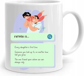 Apák Napi Bögre Apáknak Father Is.. Ajándék fényképes nyomattal