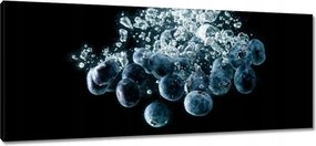 Vászonkép 100x40 Áfonya a vízbe esik