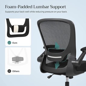 irodai szék összecsukható karfákkal, ergonomikus számítógépes szék