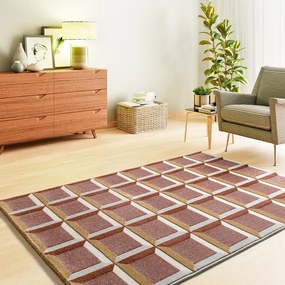 Terrakotta színű szőnyeg 200x290 cm Amara – Universal