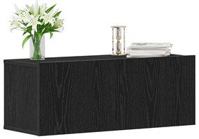TV faliszekrények (2 db) - Fekete tölgy, 80x30x30 cm, MDF-ből készült