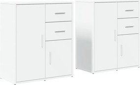 vidaXL 2 db fehér szerelt fa tálalószekrény 60 x 31 x 70 cm
