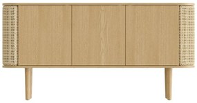 Natúr színű alacsony komód tölgyfa dekorral 150x75 cm Treasures – UMAGE