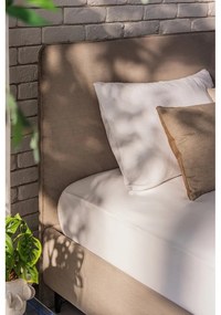 Kárpitozott franciaágy taupe színű matraccal/ráccsal 180x200 cm Noira Slim - Bonami Selection