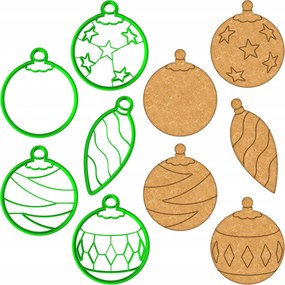 5x Karácsonyi Formák Karácsonyi lyukasztó szett XXL 5db