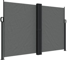 vidaXL antracitszürke behúzható oldalsó napellenző 160 x 1200 cm