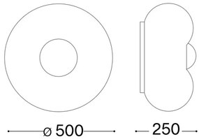 Ideal Lux - LED Mennyezeti lámpa ARIZONA 5xGX53/9W/230V átm. 50 cm fehér