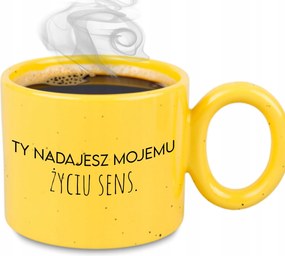 Bögre XXL Sárga Pároknak Évfordulós Ajándék Te Adj Életemnek Értelmet