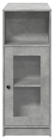 betonszürke szerelt fa tárolórekeszes bárasztal 101x40x103,5 cm