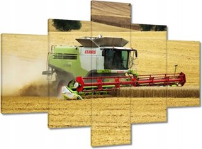 Vászonkép 100x70 Claas kombájn kaszálja az aratást