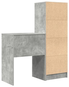 tárolós íróasztal Beton szürke Mérnöki fa