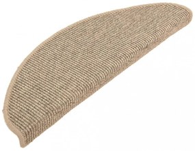 vidaXL 15 db sötét bézs színű öntapadó lépcsőszőnyeg 65x21x4 cm