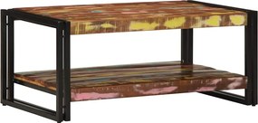 vidaXL dohányzóasztal többszínű 90x50x38cm tömörfa újrahasznosított fa
