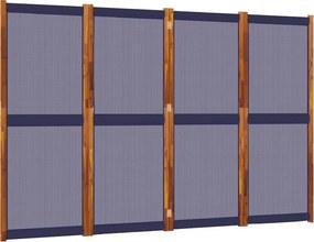 vidaXL sötétkék 4 paneles térelválasztó 280 x 180 cm