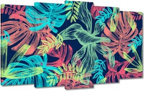 Monster festmények 100x60 Levelek színben