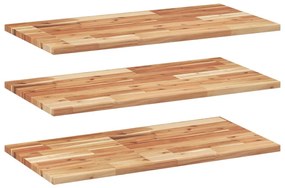 3 db olajbevonatú tömör akácfa függőpolc 100 x 40 x 2 cm