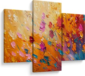 Kép - Színes virágok festése (90x60 cm)