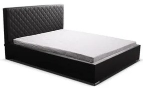 NEVADA kárpitozott ágy (fekete) 140x200 cm