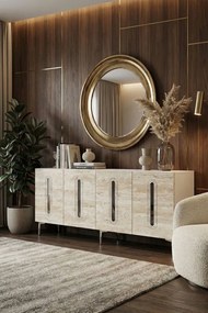 Rany 180 - White, Travertine, Silver