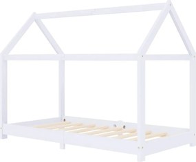vidaXL fehér tömör fenyőfa gyerekágy-keret 70 x 140 cm