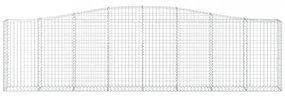 6 db íves horganyzott vas gabion kosár 400x30x100/120 cm