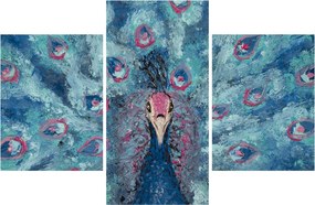 Egy festett páva képe (90x60 cm)