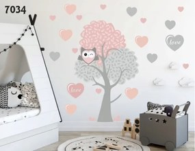 Gyerek falmatrica Bagoly LOVE 100 x 200 cm