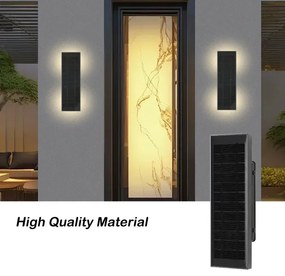 Brilagi - SUN napelemes LED fali lámpa, 2,5 W, 230 V, 30 cm, 2000 mAh, IP44