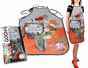 Konyhai kötény V. van Gogh: Rózsák és akrilok (carmani)