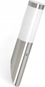 Qazqa Kültéri homlokzati fali lámpa Rox 93935 E27 fém/műanyag ezüst