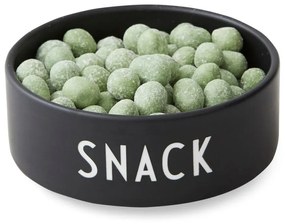 Snack fekete porcelántál, ø 12 cm - Design Letters