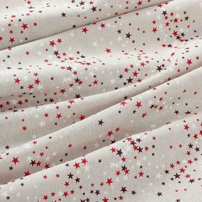 Goldea karácsonyi szögletes terítő valencia - csillagok natúr alapon 80 x 80 cm