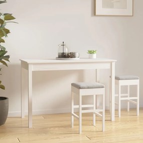 fehér tömör fenyőfa ebédlőasztal 110 x 55 x 75 cm