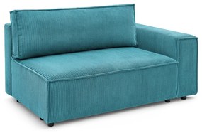 Kék kordbársony kanapé modul (jobb oldali) Nihad modular – Bobochic Paris