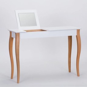 Dressing Table fehér fésülködőasztal tükörrel, hosszúság 105 cm - Ragaba