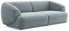 Világoskék bársony kanapé 232 cm Moana – Makamii