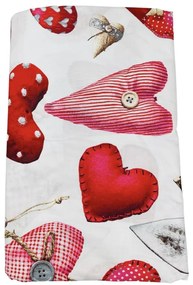 Pamut lepedők Deluxe 3D Love fehér TiaHome - 1x Párna 90x70cm, 1x Paplan 140x200cm