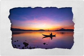 Poszterek 120x80 Esti horgászat naplementekor