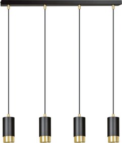 Emibig modern függeszték fumiko fekete arany emi817/4